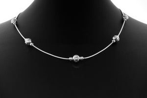 Sterling Silver Diamond Cut 5-Bead Snake Chain - Necklaces/Bracelets & Anklets